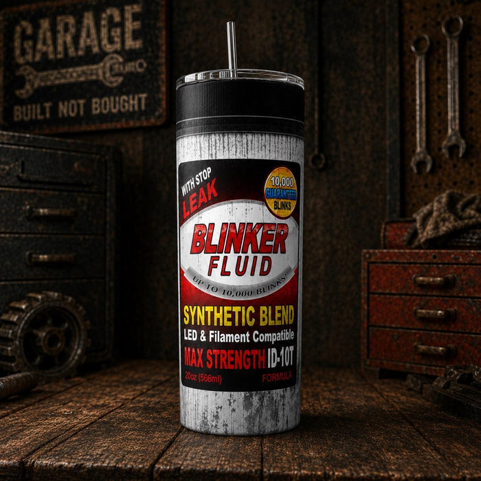 Blinker Fluid Tumbler Funny Mechanic Gift for Him Dad Husband 20oz 30oz Stainless Steel Insulated Cup