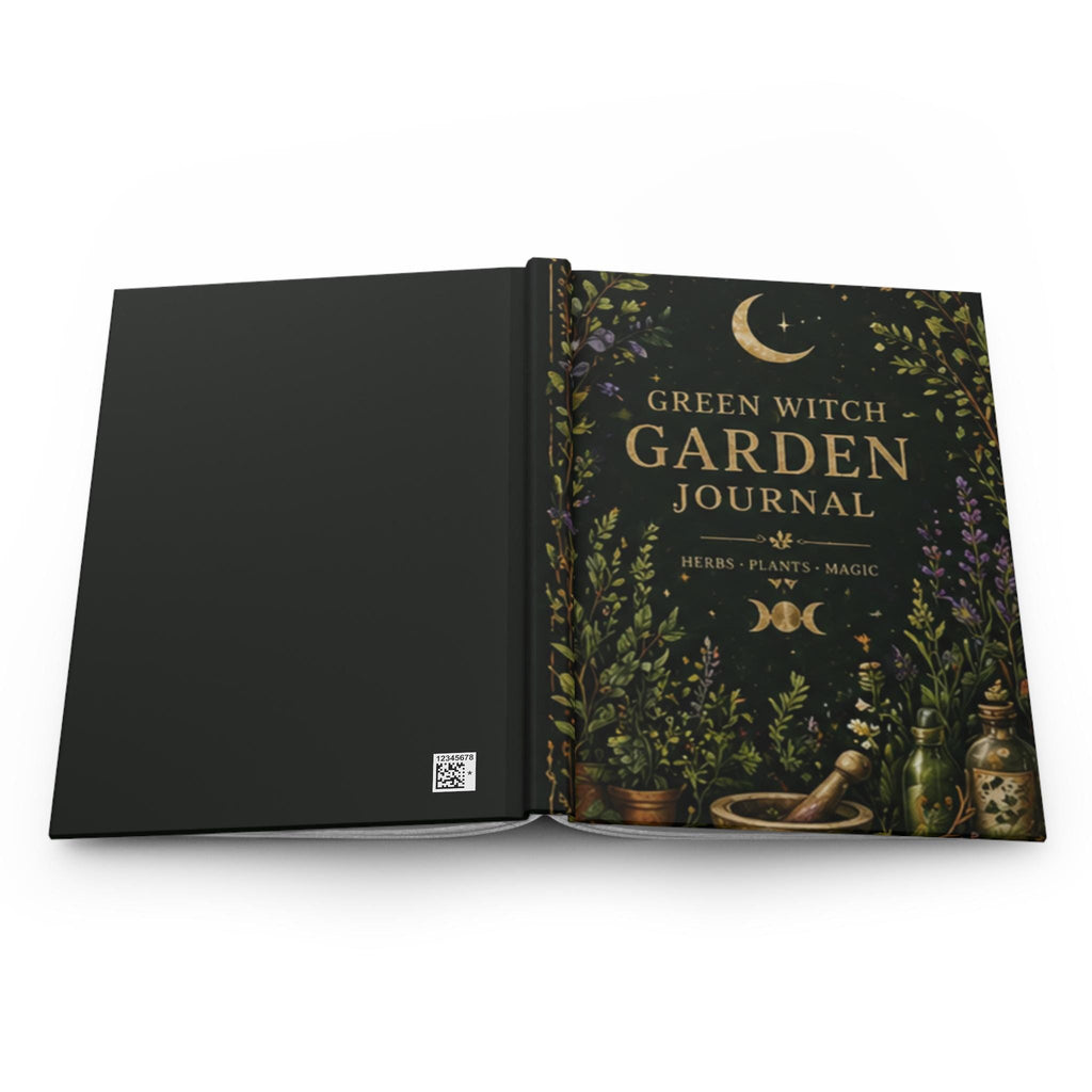 Green Witch Garden Journal Hardcover | Herbs Plants Magic Notebook,Plant lover Journal