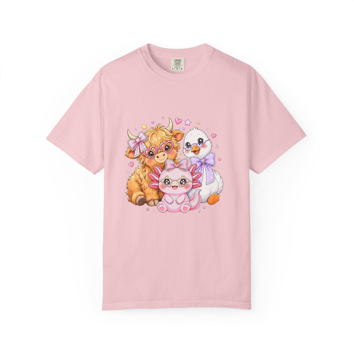 Cute Farm Animals T-Shirt, Cow Chick Kitten Kawaii Tee, Cottagecore Shirt, Country Girl Gift, Pastel Aesthetic Farmhouse Tee