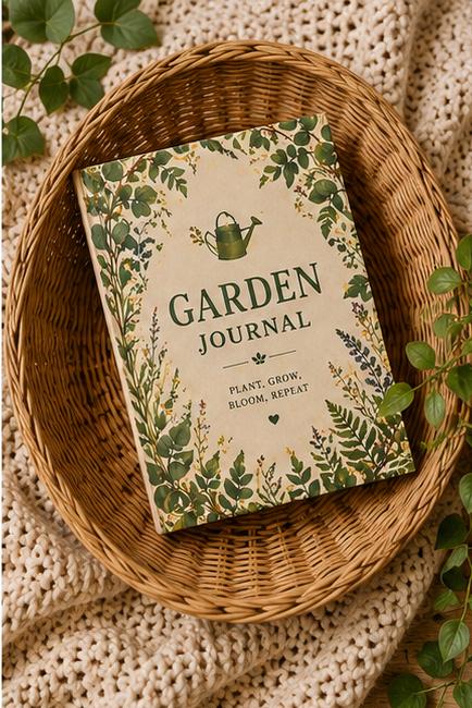 Garden Journal Hardcover Journal for Plants | Botanical Watering Can, Plant Grow Bloom Theme,Plant Lover Gift Journal