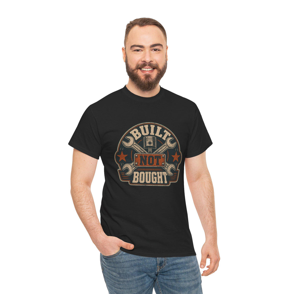 Mechanic T-Shirt, Built Not Bought Shirt, Car Guy Gift, Gearhead Dad Gift