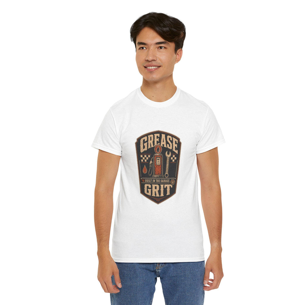 Mechanic T-Shirt, Grease Grit Shirt, Built in the Garage, Gift for Car Guy