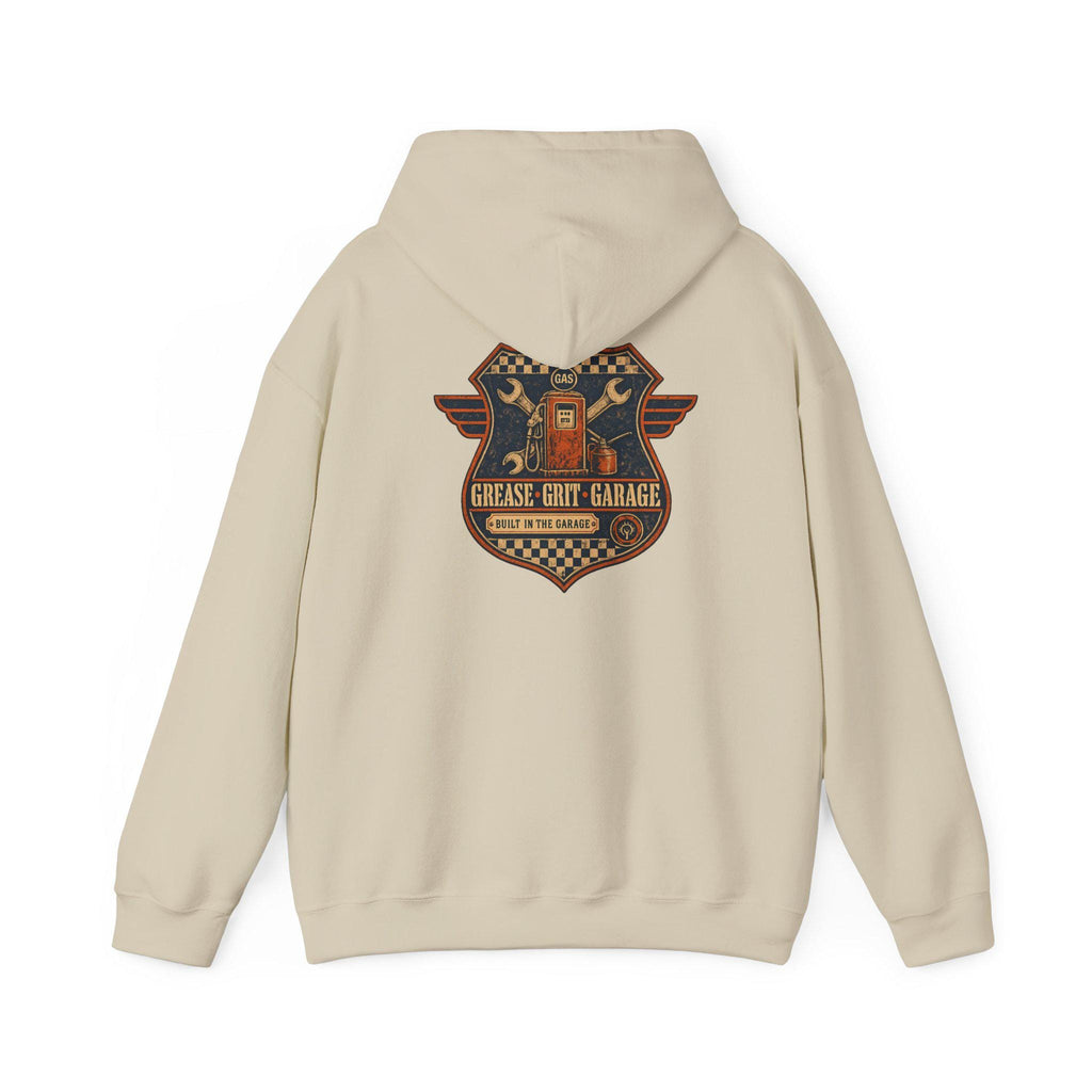 Mechanic Hoodie, Grease Grit Garage Pullover Sweatshirt, Gift for Him