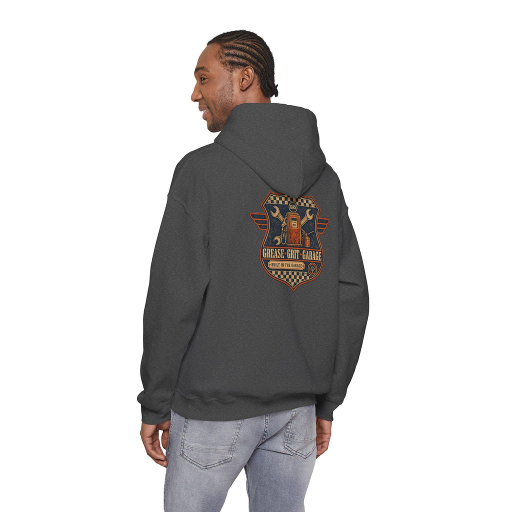 Mechanic Hoodie, Grease Grit Garage Pullover Sweatshirt, Gift for Him