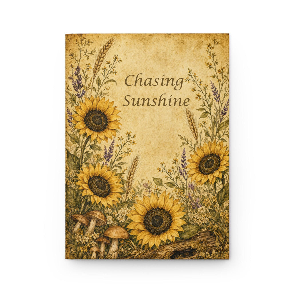 Sunflower Journal Hardcover, Floral Bouquet Notebook, Gift for Her