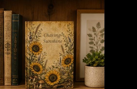 Sunflower Journal Hardcover, Floral Bouquet Notebook, Gift for Her