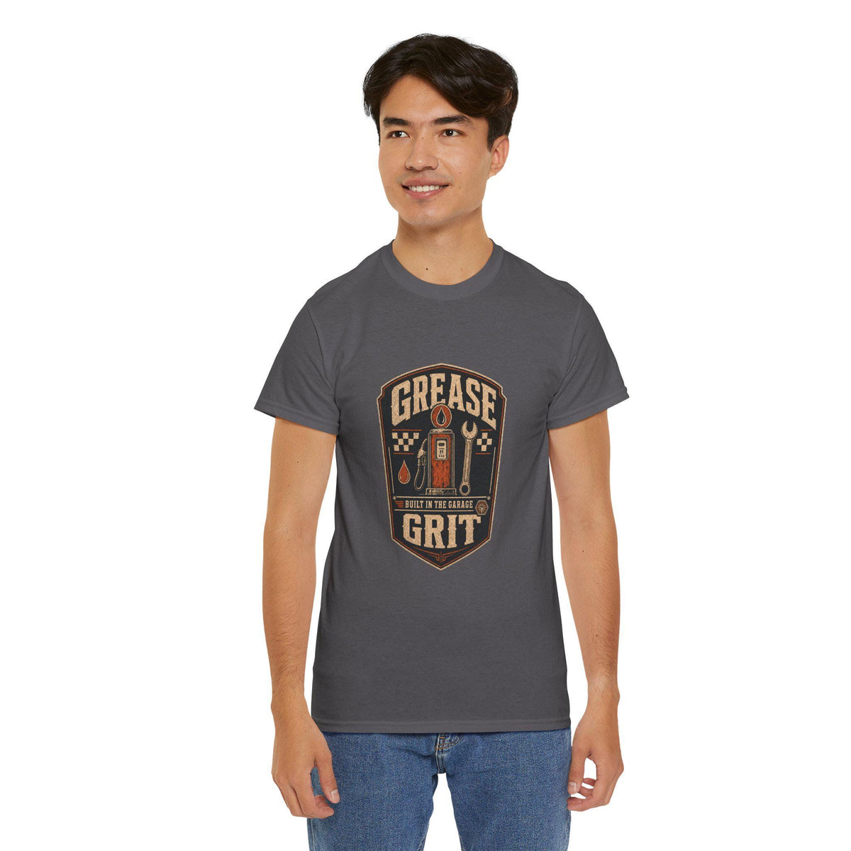 Mechanic T-Shirt, Grease Grit Shirt, Built in the Garage, Gift for Car Guy