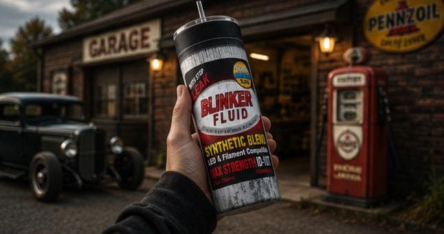 Blinker Fluid Tumbler Funny Mechanic Gift for Him Dad Husband 20oz 30oz Stainless Steel Insulated Cup