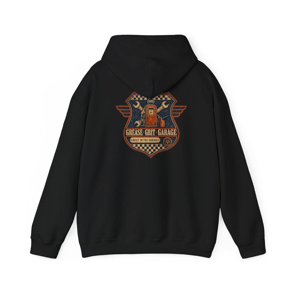 Mechanic Hoodie, Grease Grit Garage Pullover Sweatshirt, Gift for Him