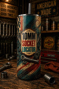 Funny Mechanic Cup, 10mm Socket Locator Tumbler, Gift for Dad Husband