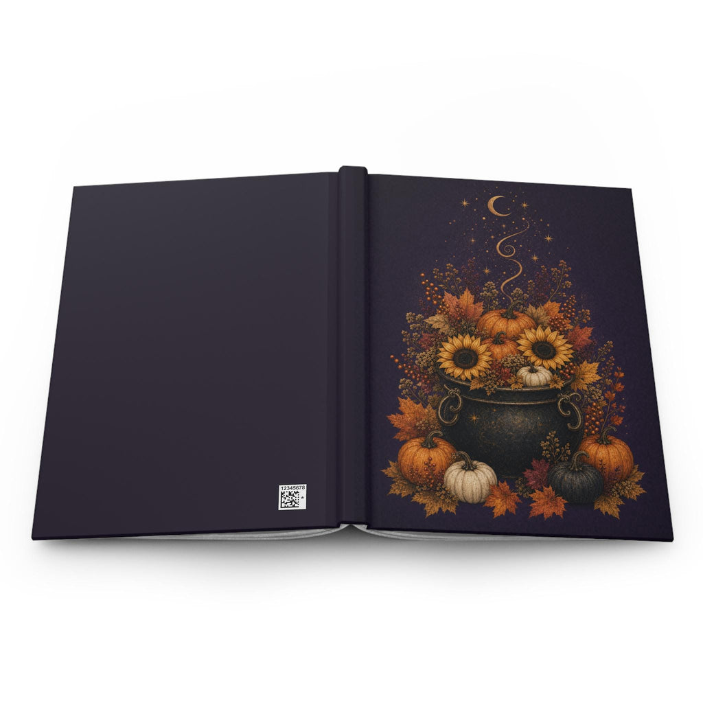 Fall Pumpkin Floral Journal, Sunflower Hardcover Notebook, Autumn Gift