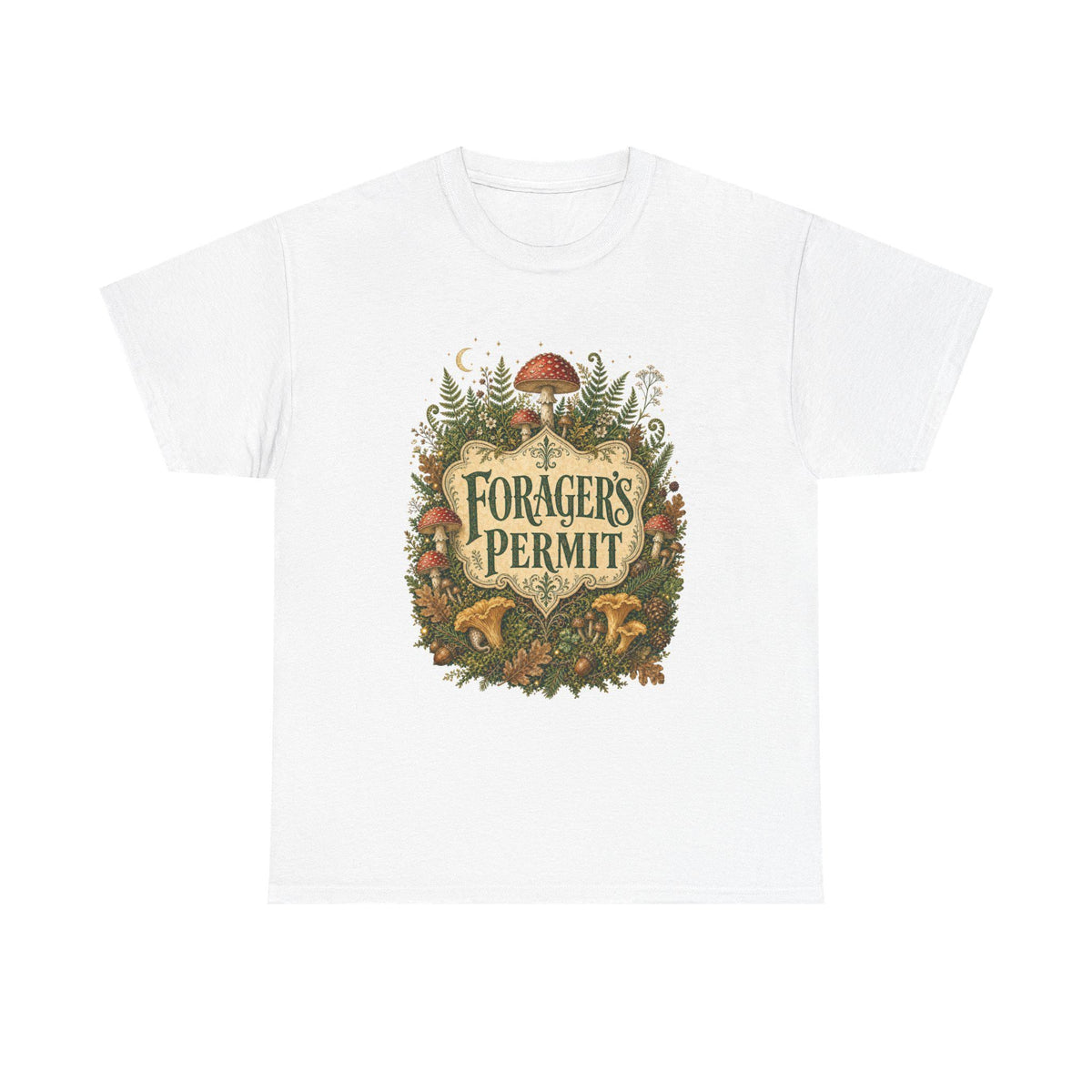 Mushroom Cottagecore Tee,Forager's Permit Shirt,Gift for Mushroom Hunter