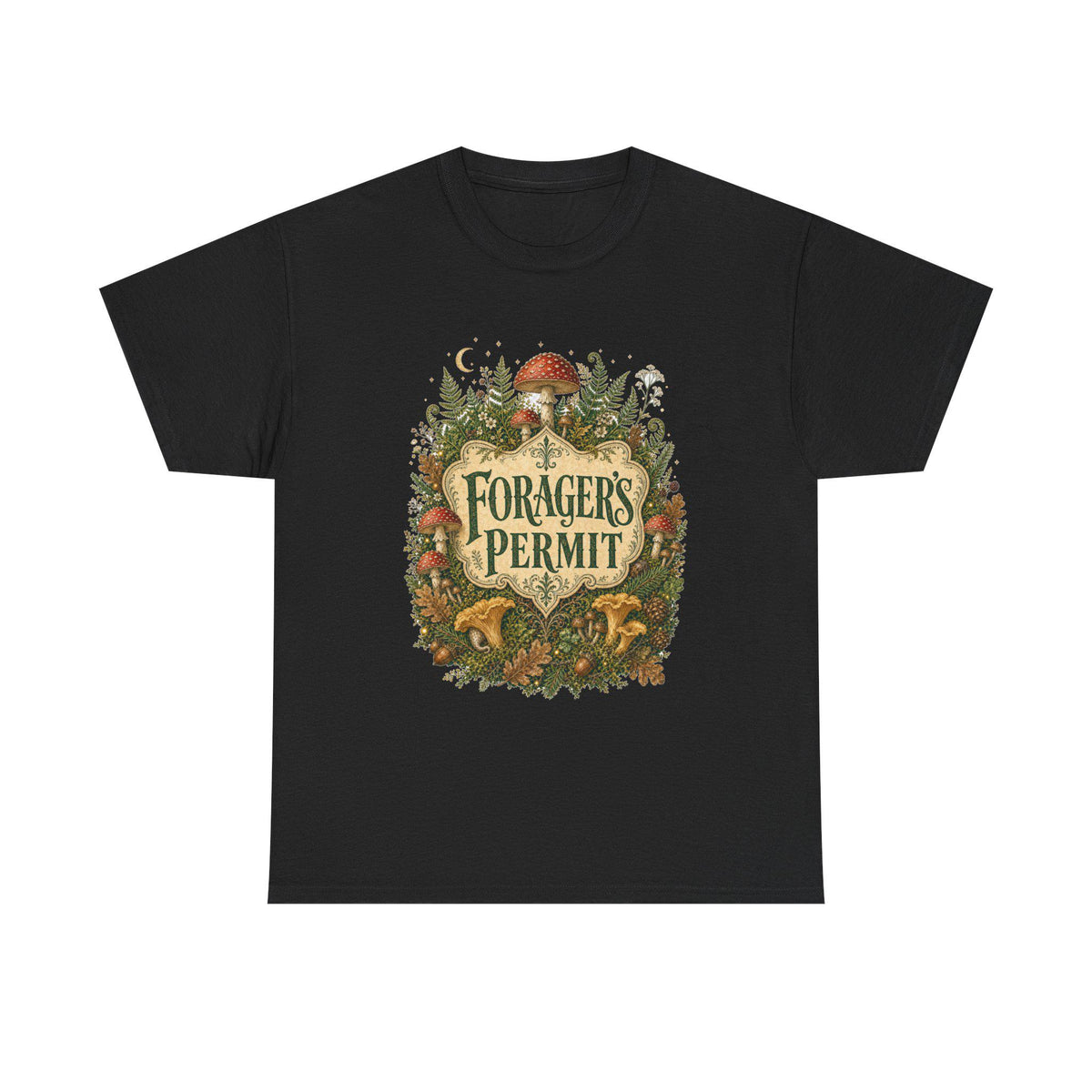 Mushroom Cottagecore Tee,Forager's Permit Shirt,Gift for Mushroom Hunter